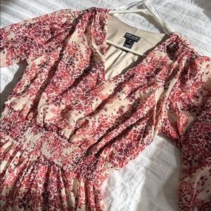 Floral Midi Dress in Pink by Kate & Lilly Petite